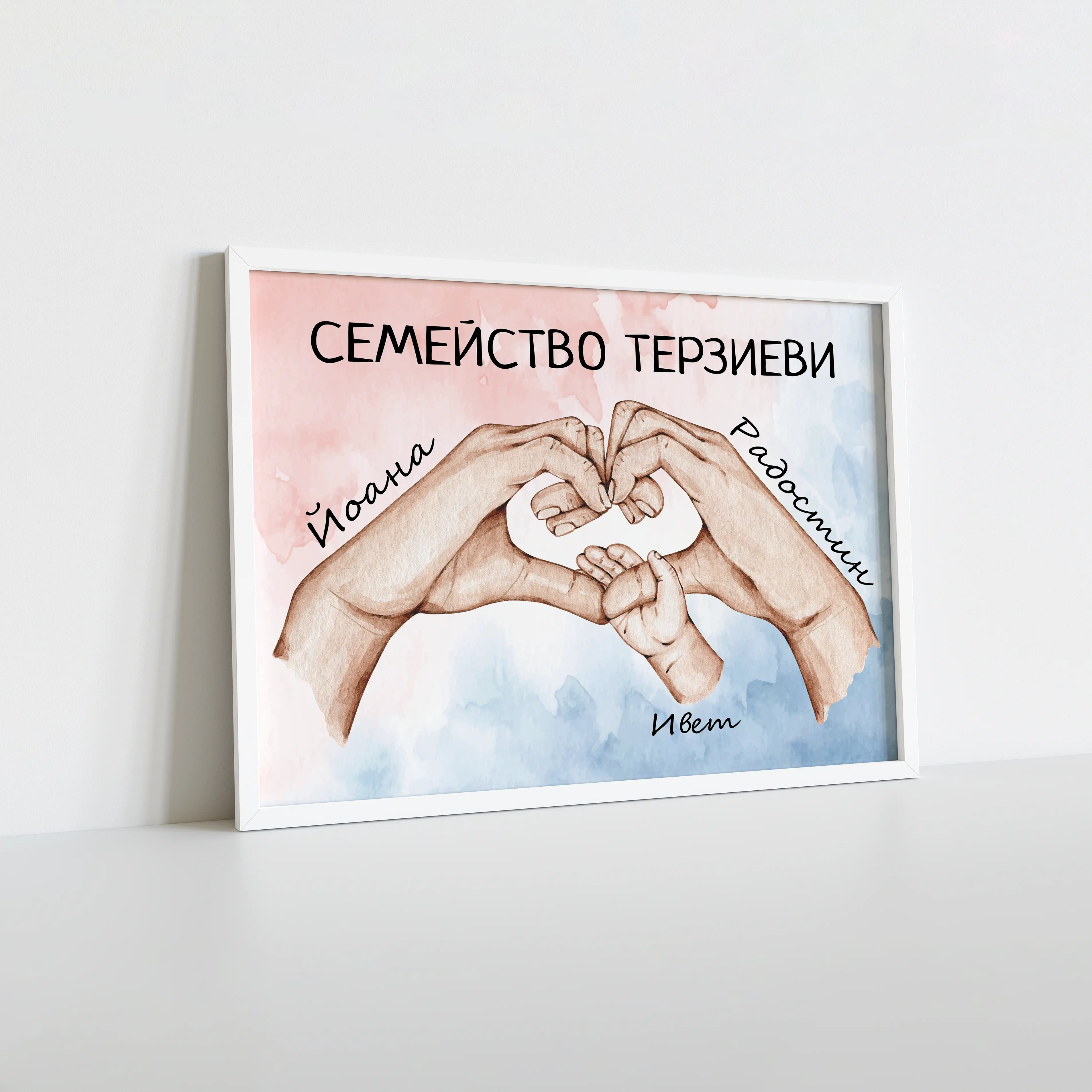 Персонализиран постер в рамка "Семейство"