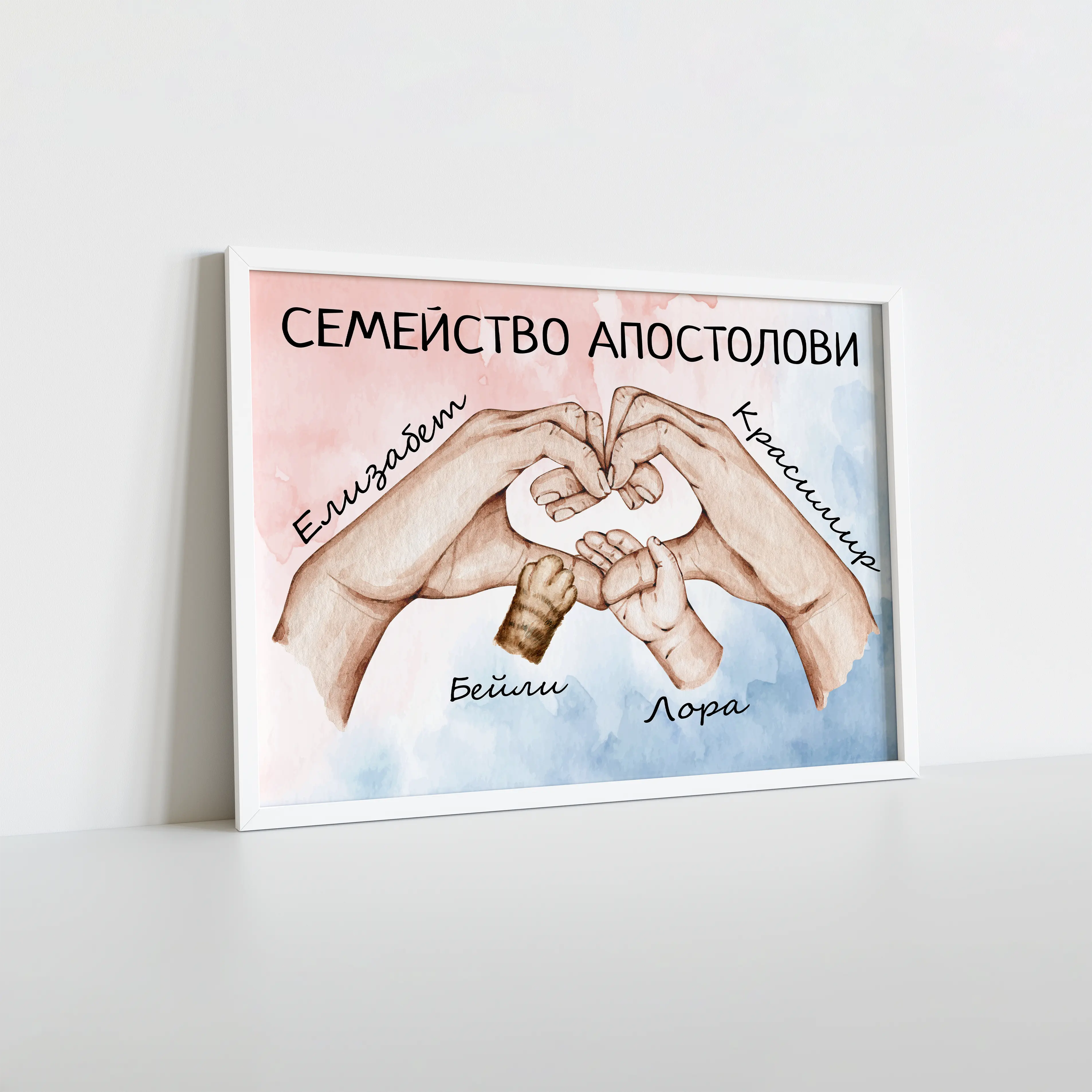 Персонализиран постер в рамка "Семейство"