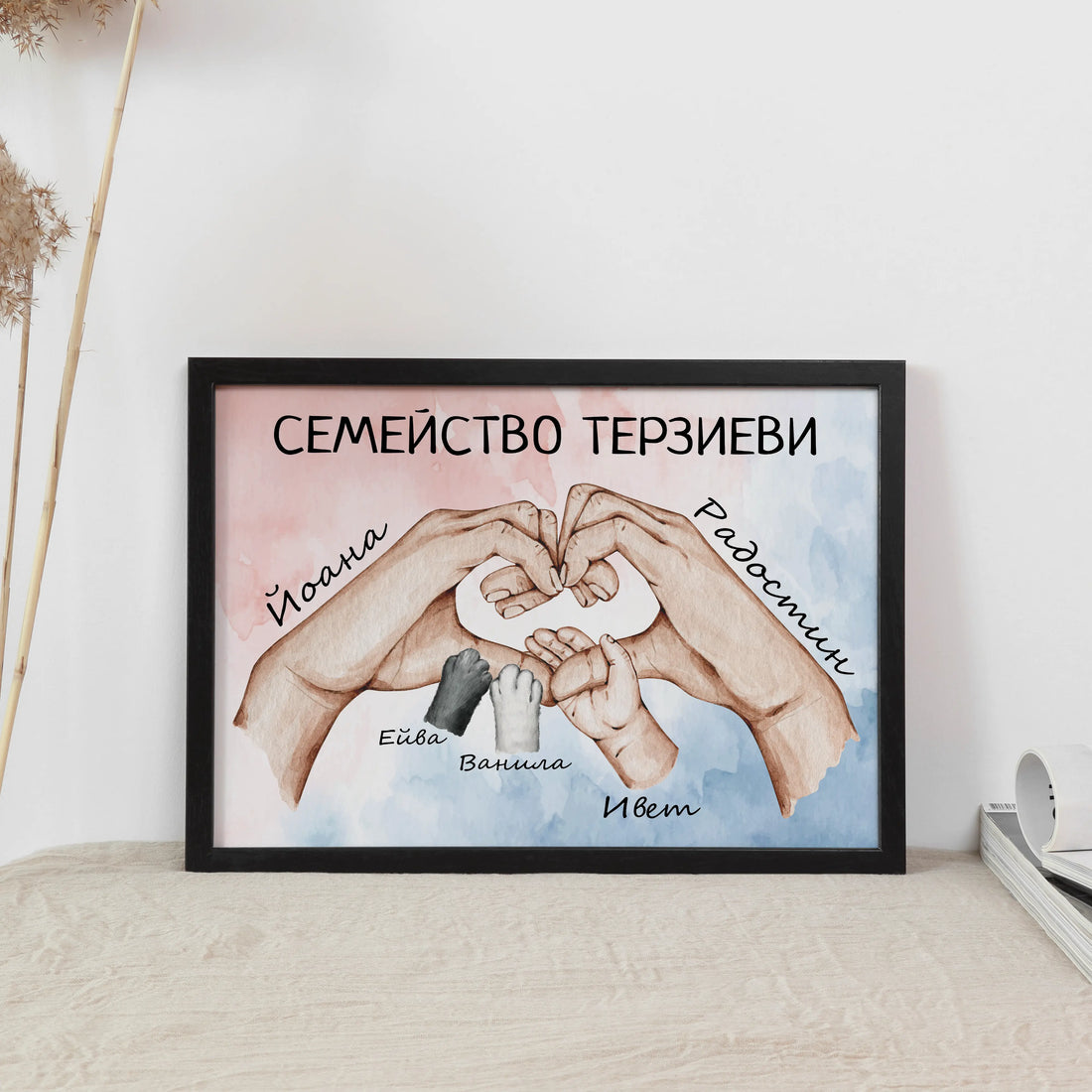 Персонализиран постер в рамка "Семейство"