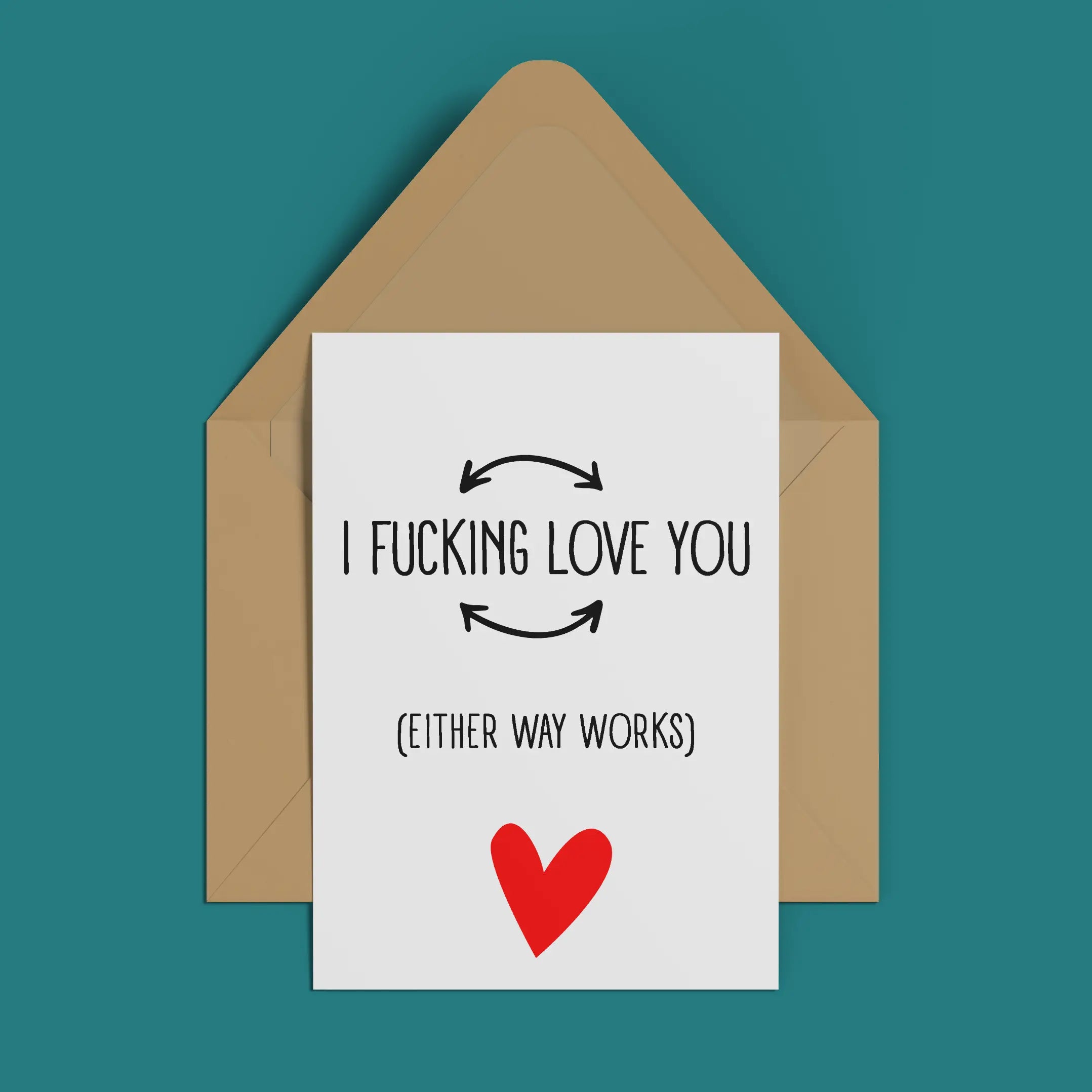 Картичка „I F*CKING LOVE YOU“