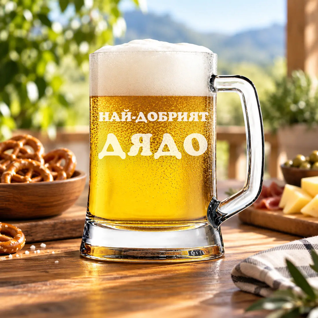 Гравирана халба за бира "НАЙ-ДОБРИЯТ"