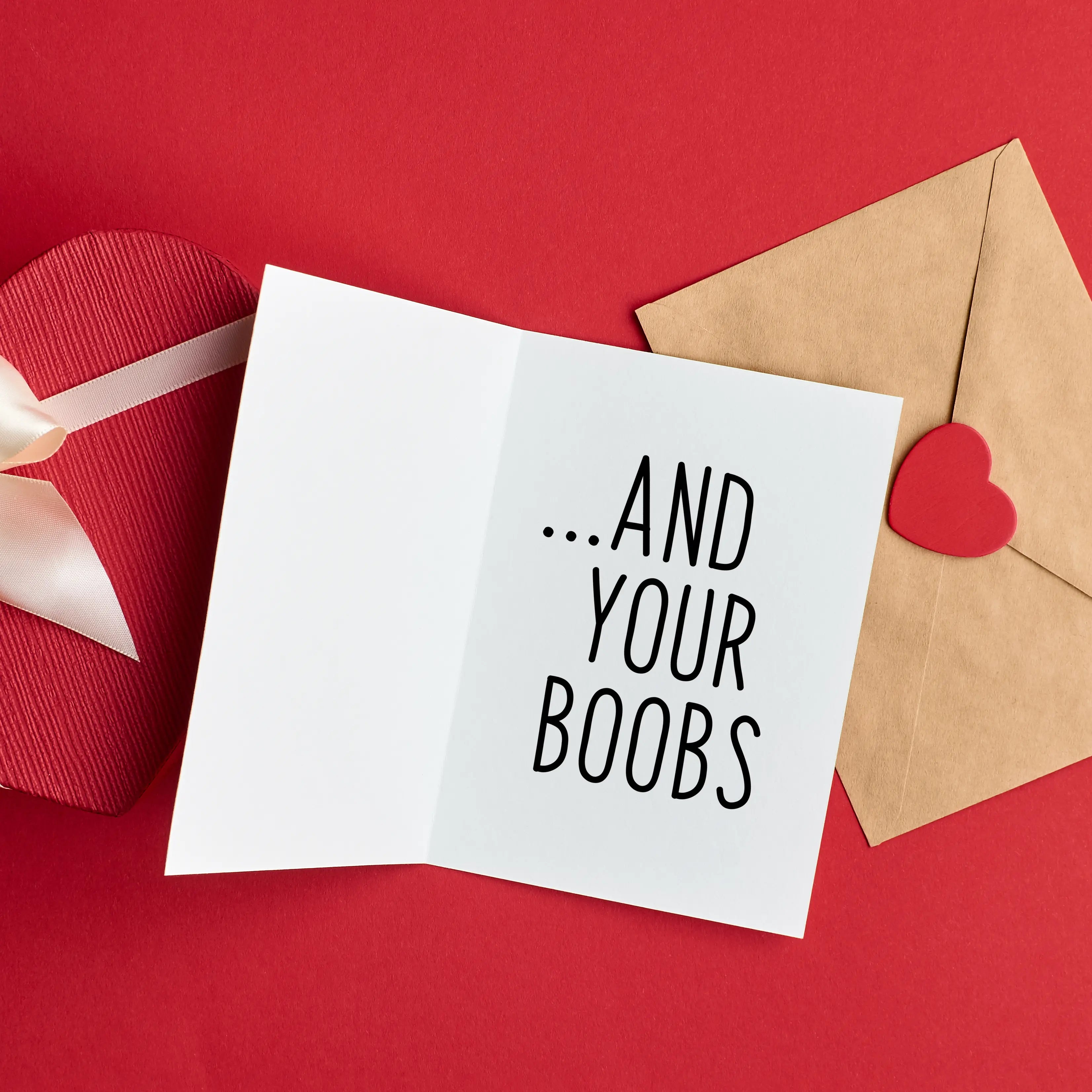 Картичка „I LOVE YOU...AND YOUR B*OBS“