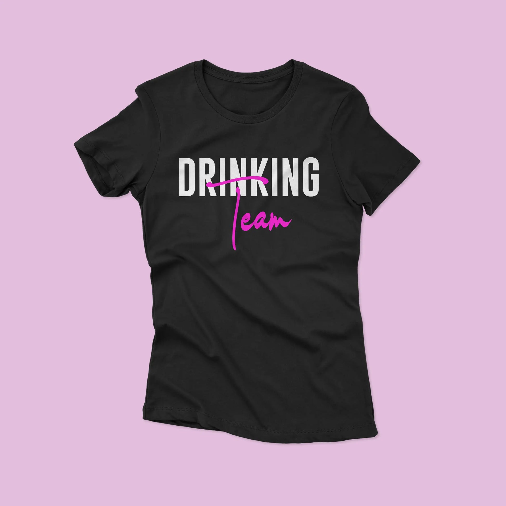 Тениска за моминско парти с надпис - "Drinking team" за приятелките