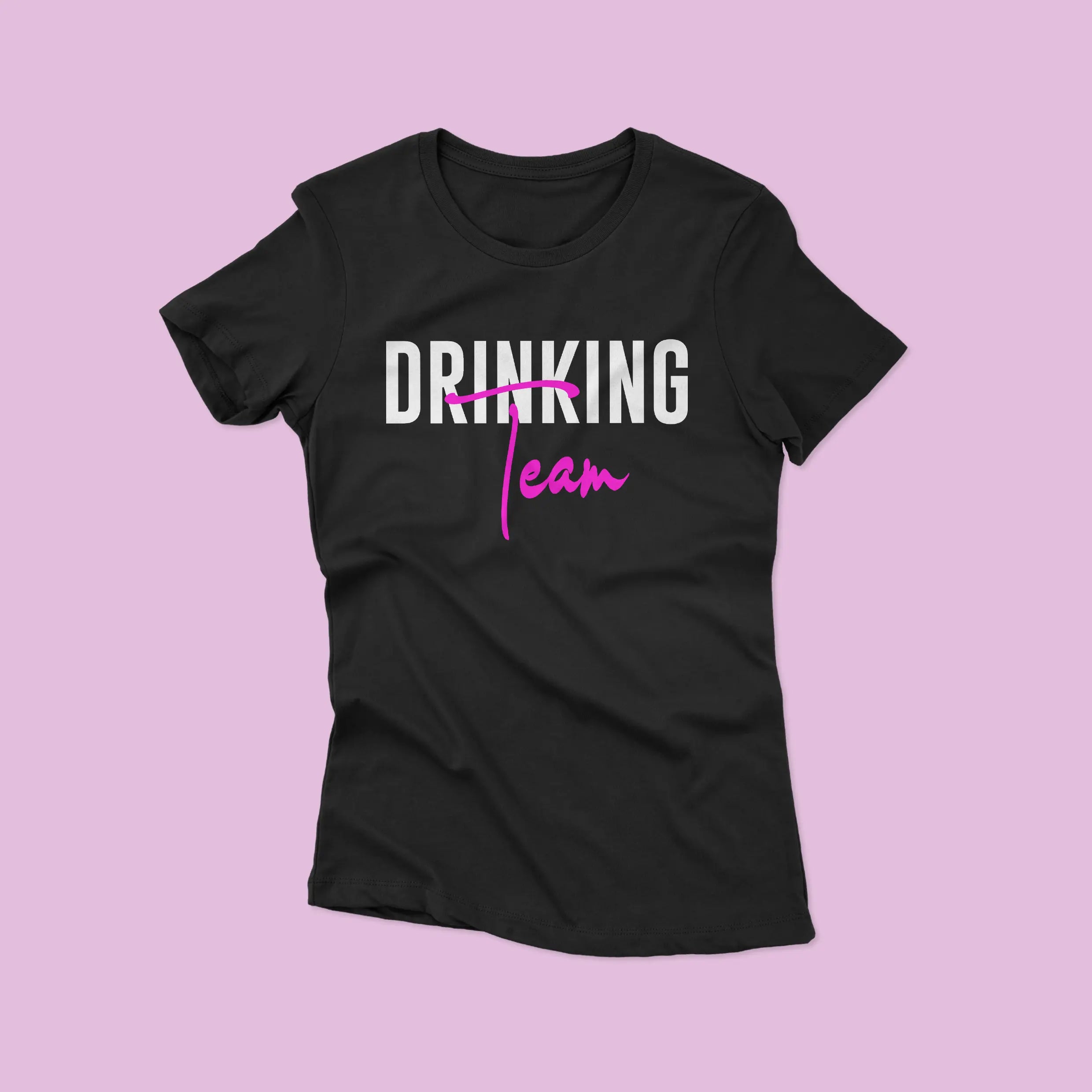 Тениска за моминско парти с надпис - "Drinking team" за приятелките