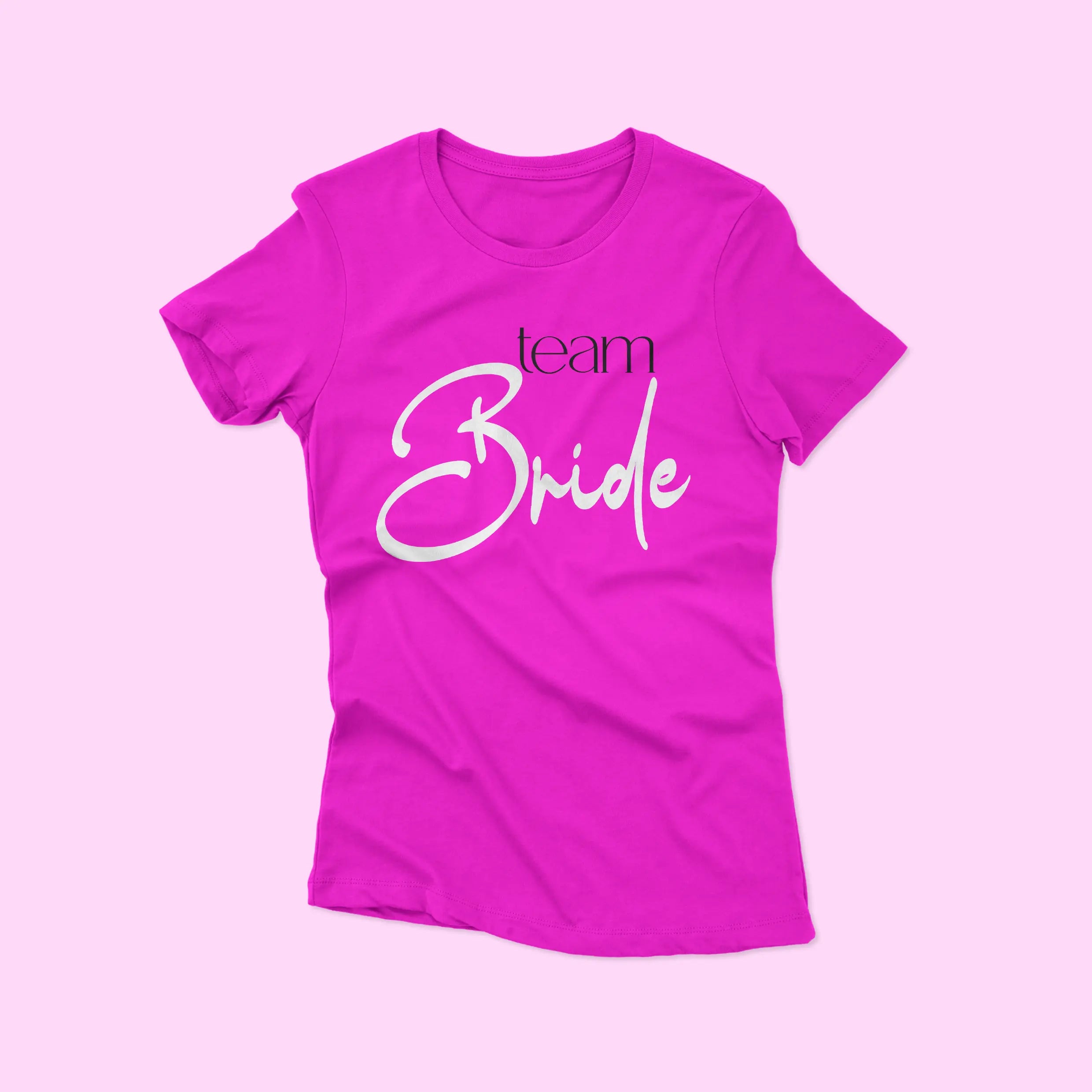 Тениска за моминско парти с надпис "Team bride"